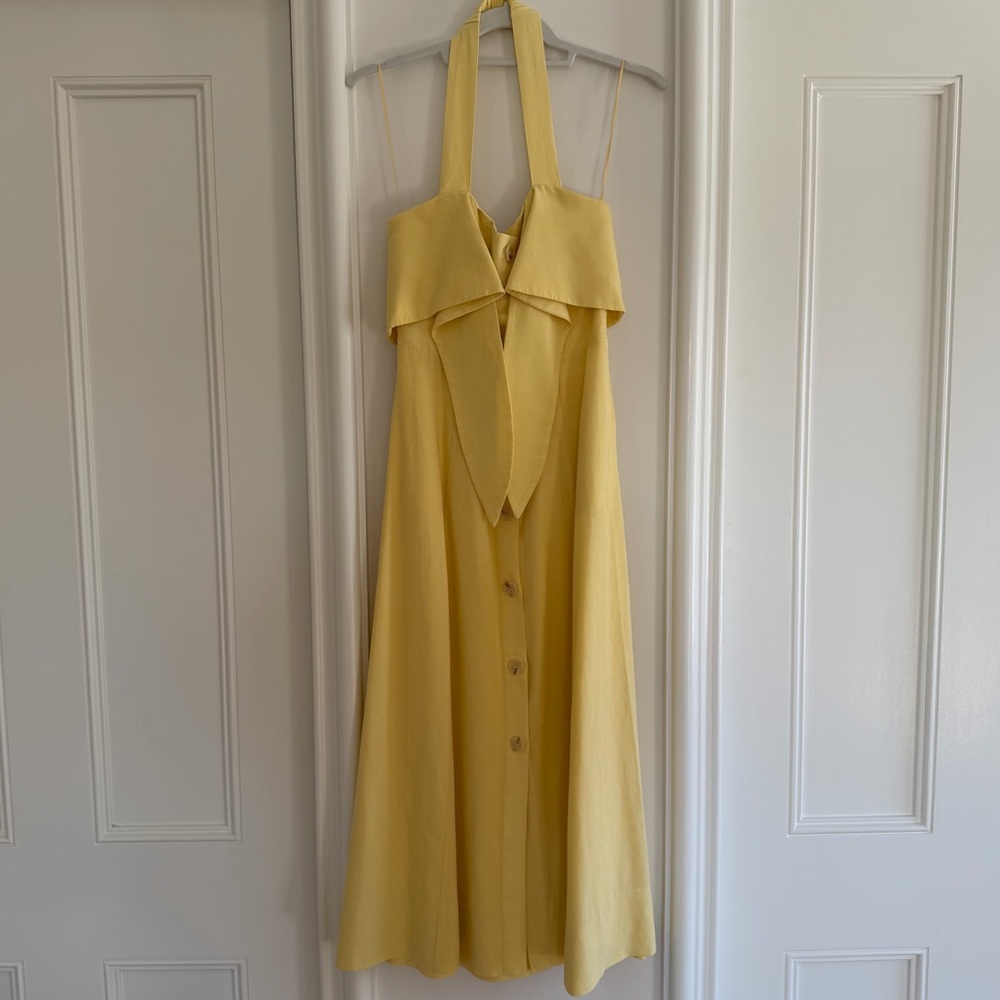 LIKE NEW ASTR the Label Katherine Linen-Blend Halter Dress - Picture 2 of 3